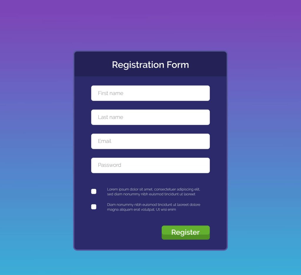 Customizable Registration Forms